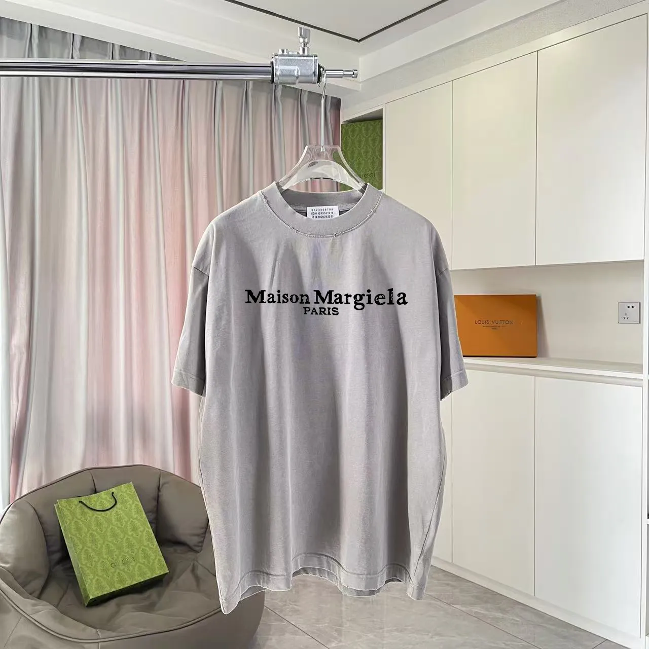 MM 6 2025 New Arrival logo 320g t Same Style Size：S M L XL XXL ：Black Gray Black Red